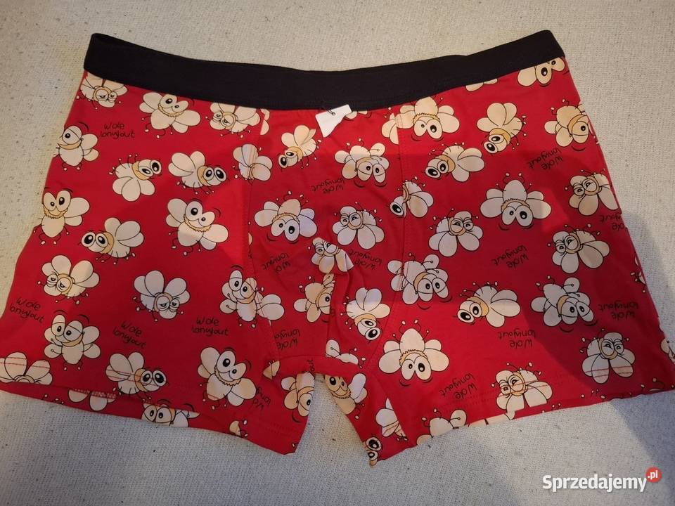 Bokserki męskie kolor czerwony rozmiar XL nowe Łomża