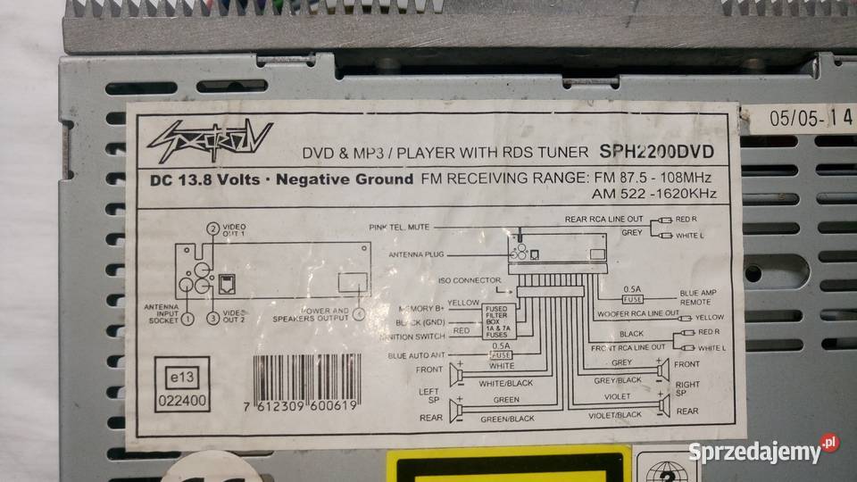 radio CDDVD monitor Pozostałe