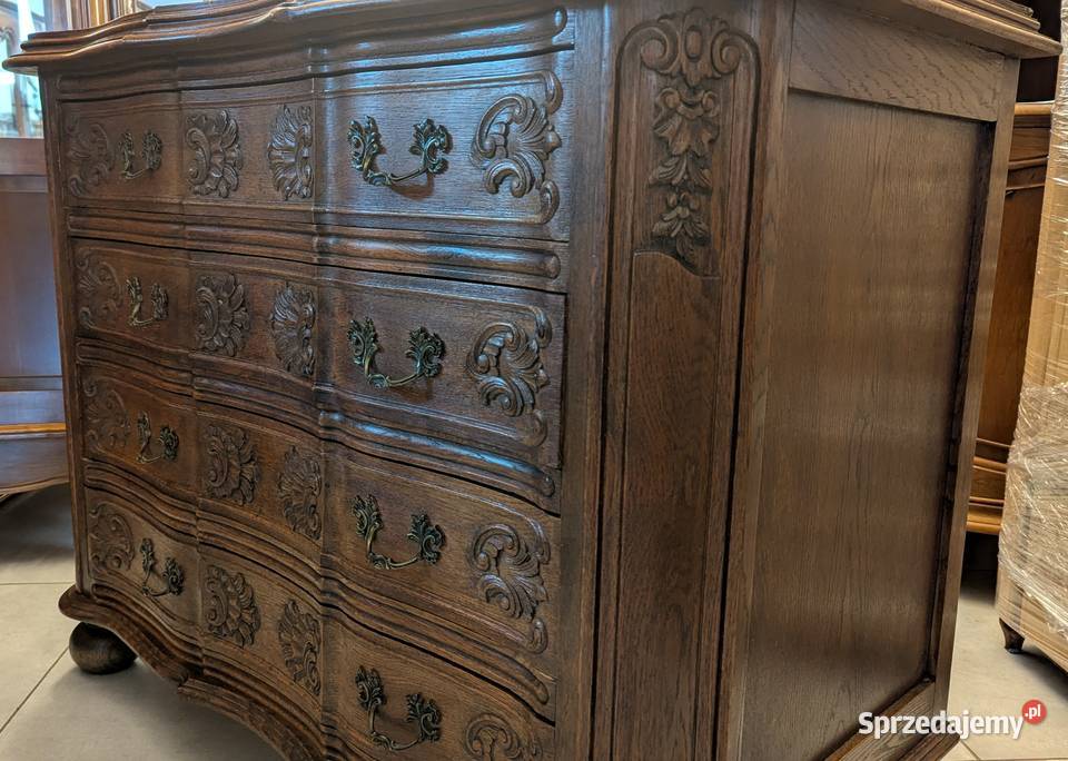 Piękna dębowa komoda sklep Dąbrowa Górnicza Antyki, Sztuka, Kolekcje