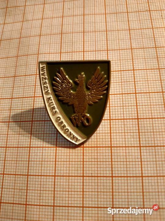 Pamiątkowy znaczek wpinka Wyższy Kurs Obronny na Kościan