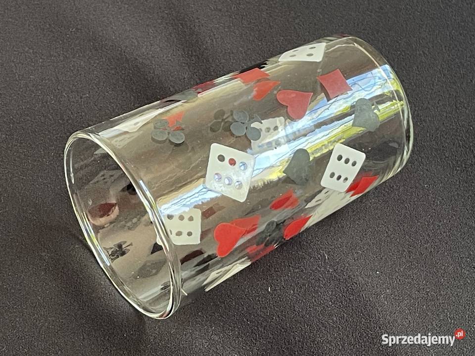 Stara szklanka PRL karty brydż kostka do gry Kołobrzeg sprzedam