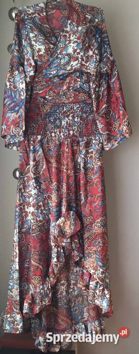 Komplet BOHO bluzka spódnica jedwab 12 kolorów Warszawa