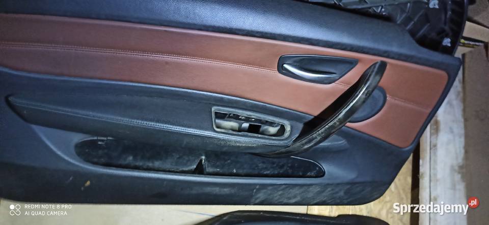 bmw e81 boczki europa brazowa skóra