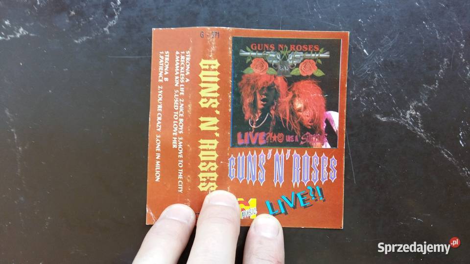 Kaseta Guns N Roses Live podlaskie Siemiatycze
