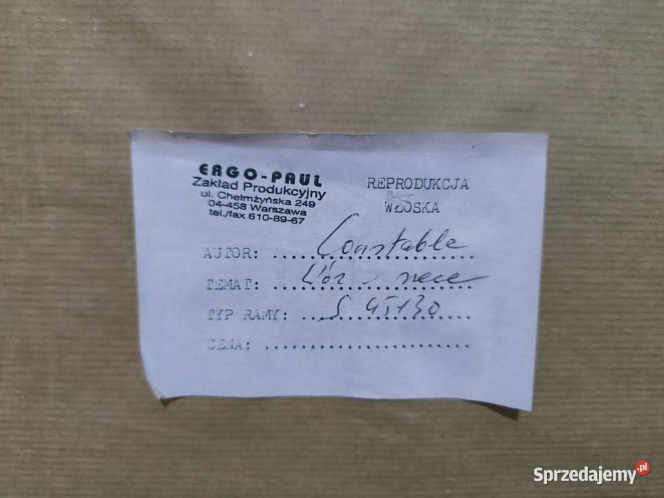Stylowy obraz na ścianę reprodukcja John Łódź