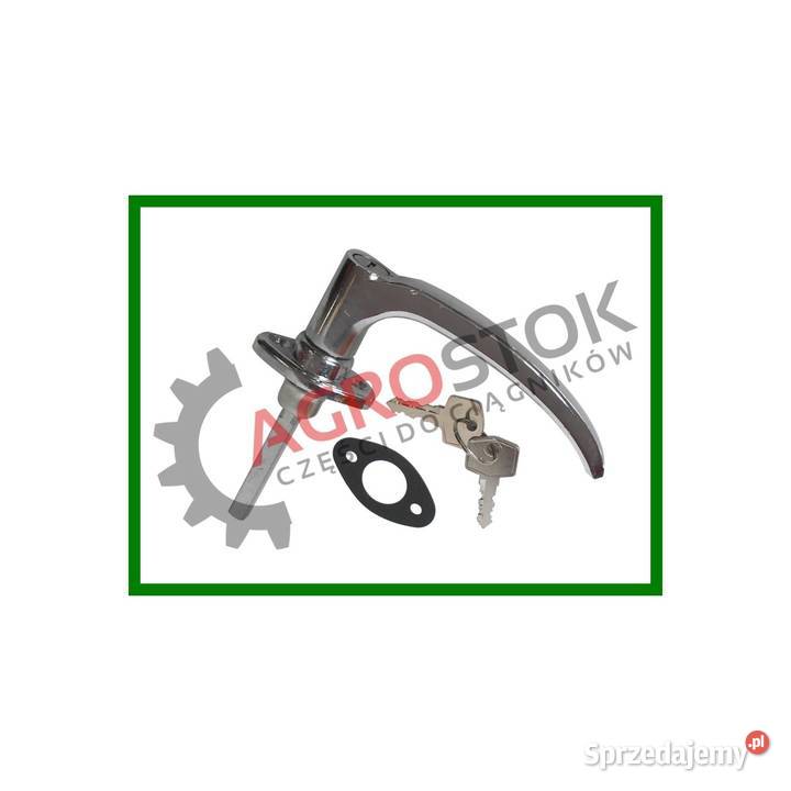 Klamka drzwi mtz st niklowana z kluczykiem Parczew