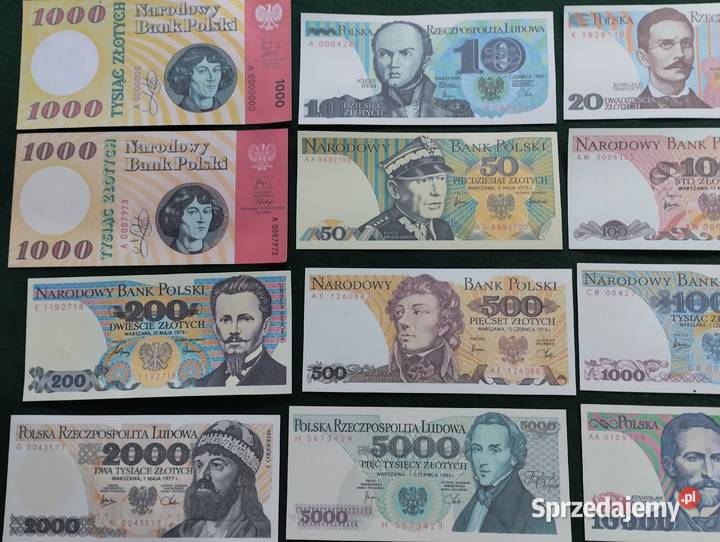 POLSKA zestaw 26 sztuk banknotów PRL NAJRZADSZE Numizmatyka sprzedam