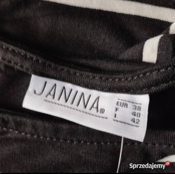 Nowa długa sukienka w paski białoczarna rozmiar Długość Maxi Bogatynia sprzedam