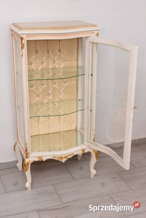 Witryna Piękna Drewniana Gablota Serwantka Creme Kraków