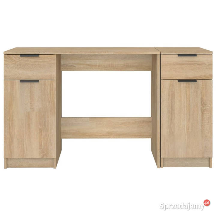 Biurko z szafką boczną dąb sonoma materiał