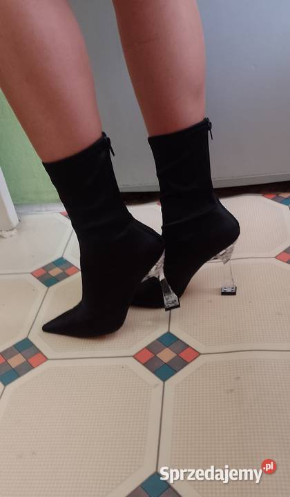 40 ASOS DesignCzarne botki w Szpic z Londynu z Kraków