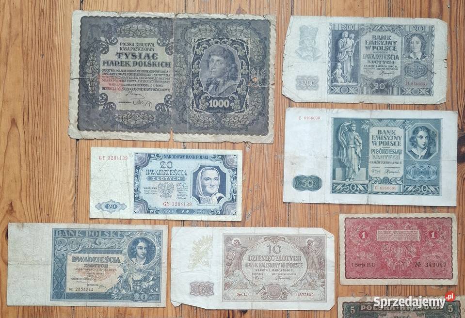 Zestaw Banknotów x11 Stara Polska SPI Gliwice