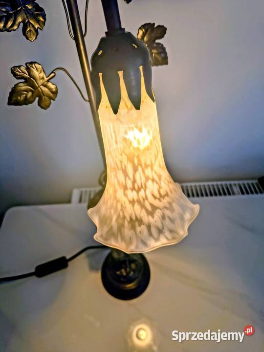 Lampa stołowa nocna biurowa secesja lilia Zaręba