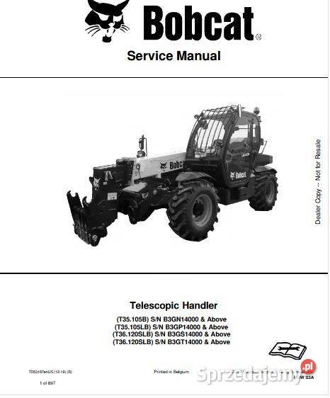 BOBCAT T35105 T36120SL instrukcja naprawy Poradniki, albumy i reportaże Kielce sprzedam