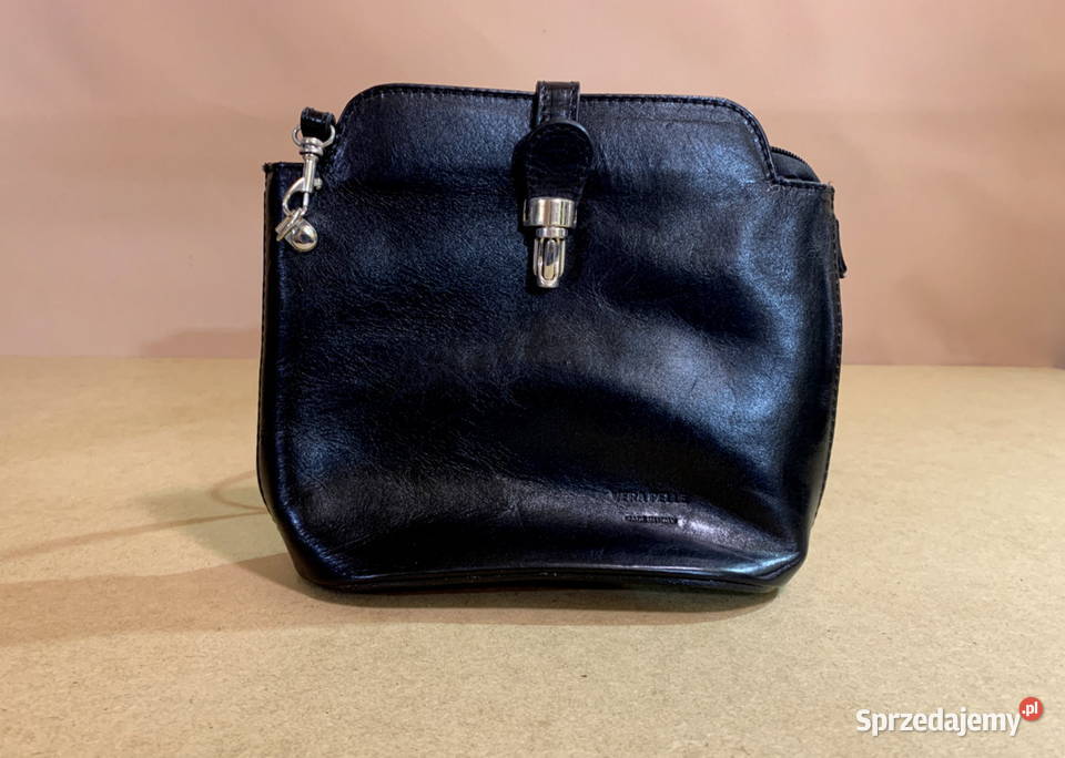 Torebka skórzana czarna 80 Na ramię