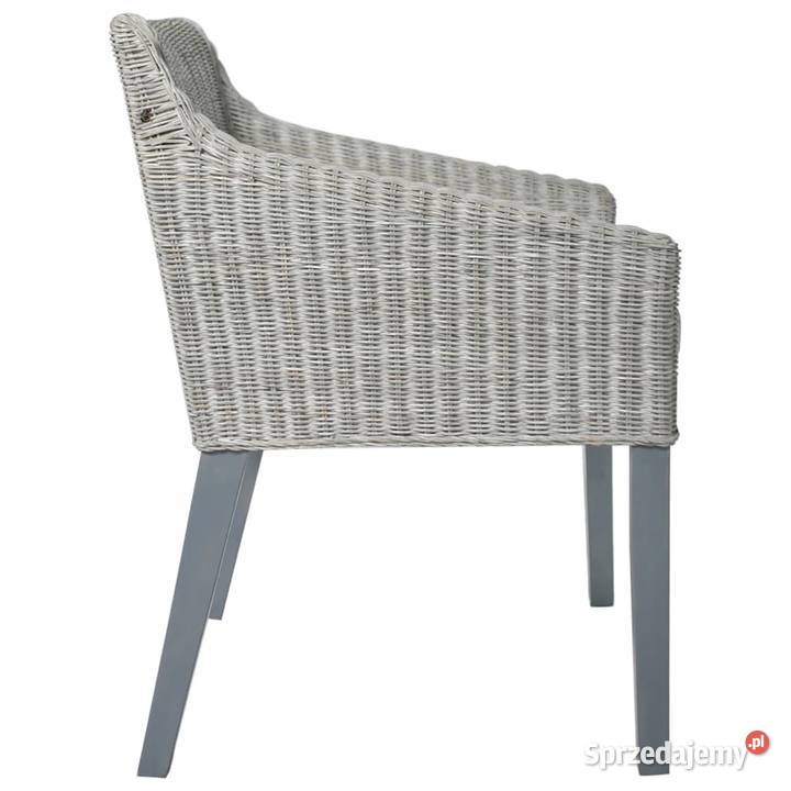 Krzesło stołowe z poduszką szary naturalny Warszawa