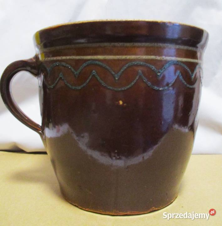 Stary Garnek Kamionkowy Ucho Szlaczek Nieporęt