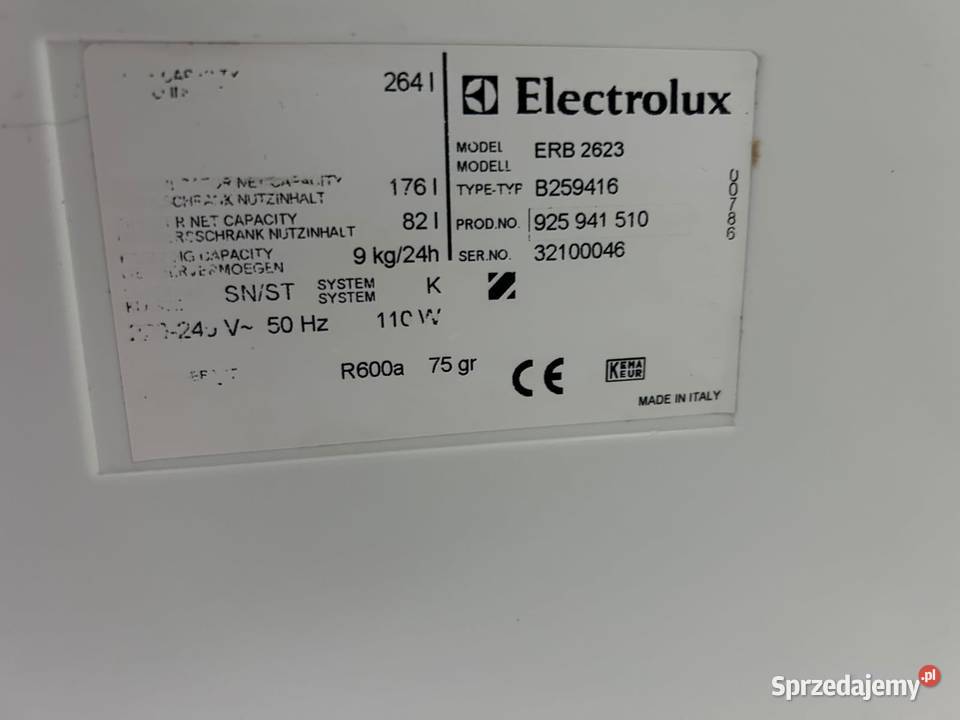 Lodówka ELECTROLUX 160 A 100 Sprawna Transport Warszawa sprzedam