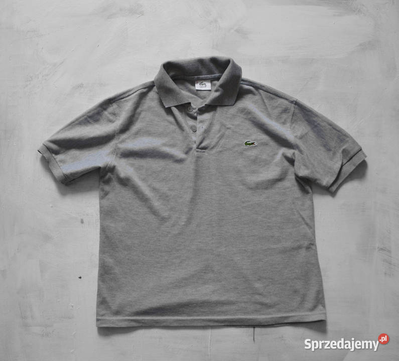 szara koszulka polo Lacoste S krótki rękaw sprzedam