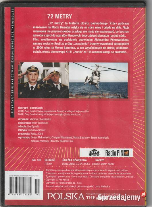 72 metry Vladimir Chotinienko kino rosyjskie DVD Filmy Pruszków