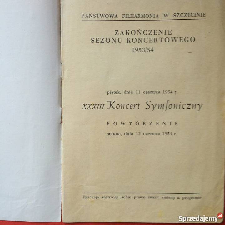760 Program Koncertu Symfonicznego i Utwory Antyki, Sztuka, Kolekcje sprzedam