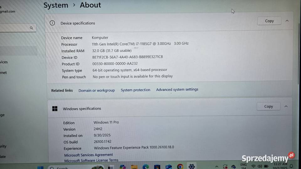Laptop HP EliteBook 840 G8 i7 32GB RAM 512GB SSD 32GB