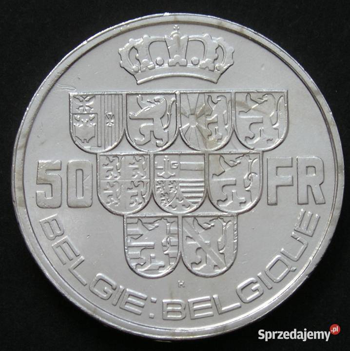 BELGIA 50 FRANKÓW 1940 KRÓL LEOPOLD III SREBRO Łódź