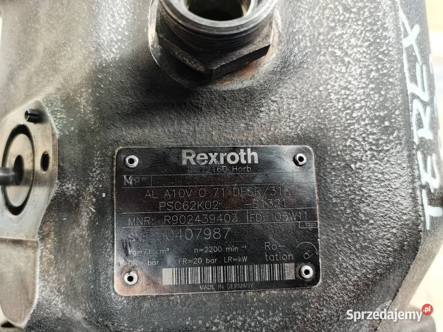 Pompa hydrauliczna Wacker Neuson 6002 Rexroth Wilkowo sprzedam