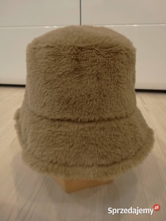Czapka Kapelusz Bucket Futrzana Sztuczne Futro Łomża sprzedam