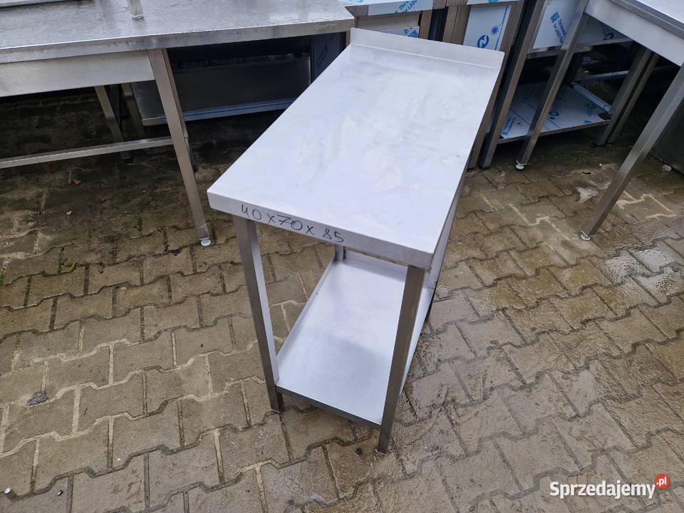 STÓŁ GASTRONOMICZNY Z PÓŁKĄ PRZYŚCIENNY 407085