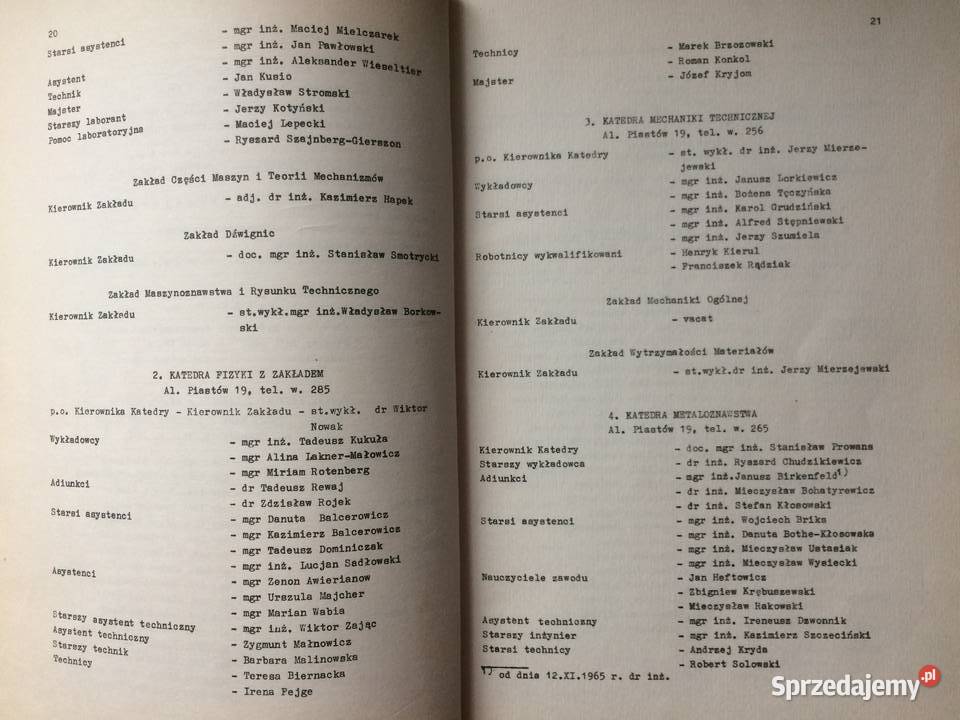 3284 Politechnika Szczecińska Skład Wykłady Szczecin