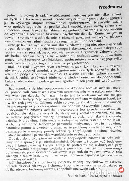 Encyklopedia zdrowia dziecka Opracowanie Chełm