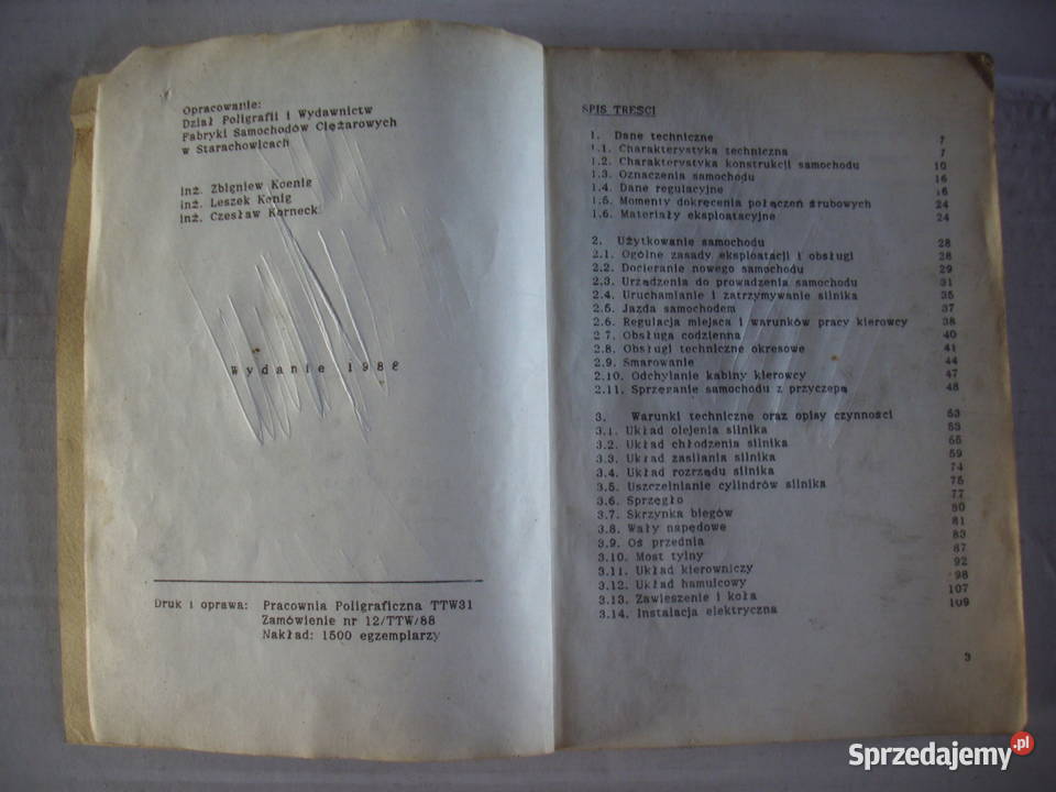 Instrukcja obsługi STAR 1142 wydanie z 1988 r Kielce sprzedam