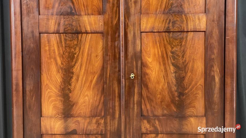 Klasyczna szafa Biedermeier dwudrzwiowa orzech Budno