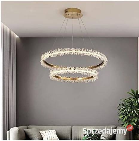 Żyrandol kryształowy nowoczesny złoty lampa mazowieckie Warszawa