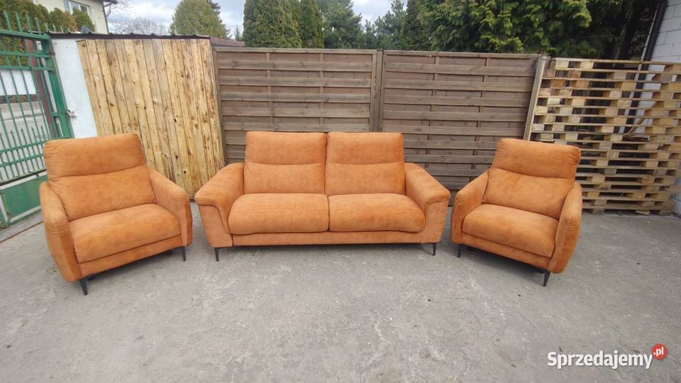 Komplet kanapa sofa 2 fotele funkcja spania Warszawa sprzedam
