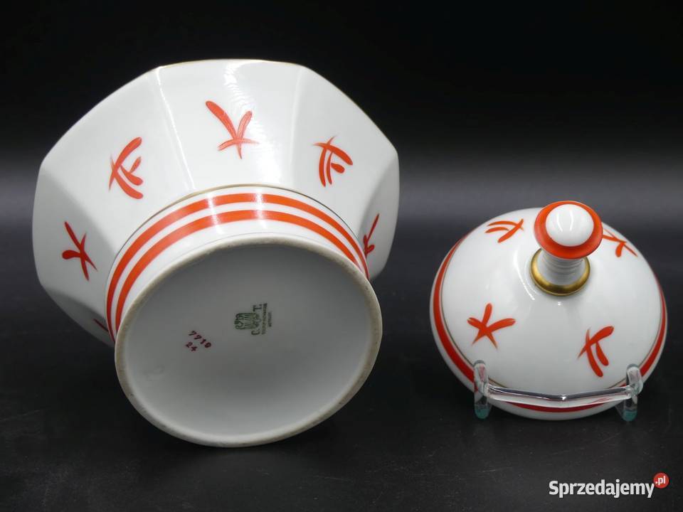 Piękna bomboniera art deco Carl Tielsch Stary Porcelana i szkło Poznań