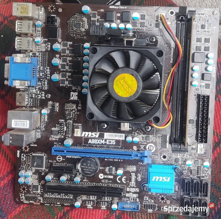 Płyta główna MSI A88XME35 AMD A6 6400K 4GB FM2 Częstochowa sprzedam