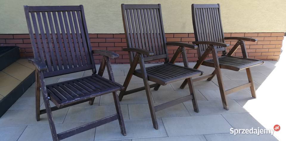 Drewniane leżaki składane regulowane krzesło ogrodowe leżak