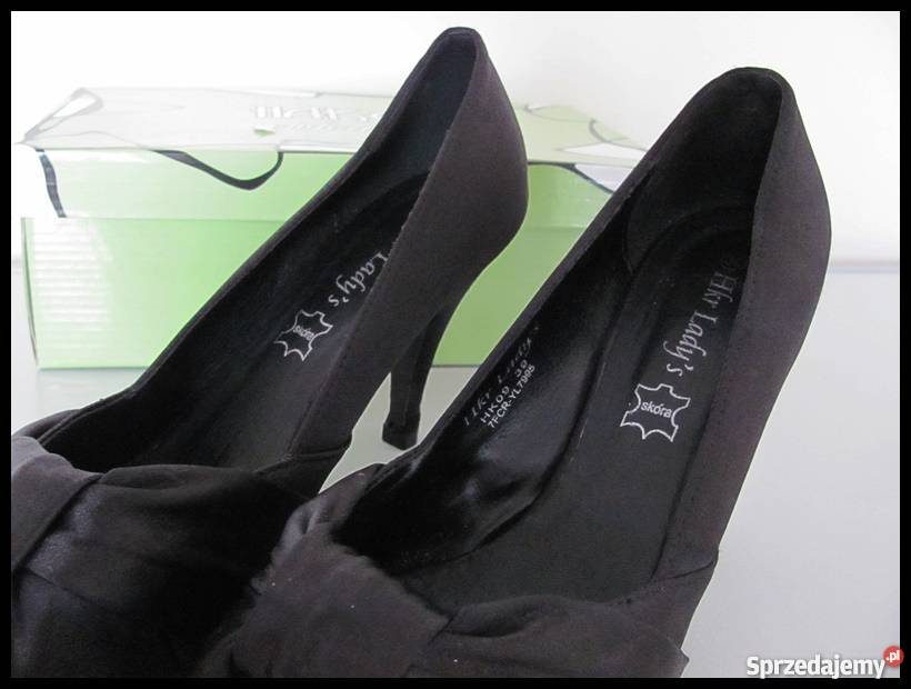 Czarne czółenka rozmiar 39 wkładka skórzana 25 Płock