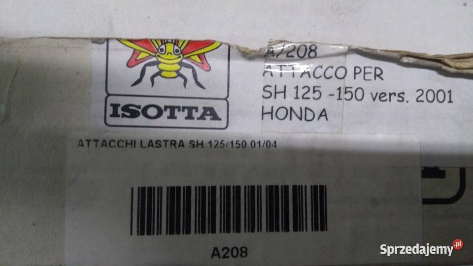STELAŻ UCHWYT MOCOWANIE SZYBY ISOTTA HONDA SH Bielsk Podlaski sprzedam
