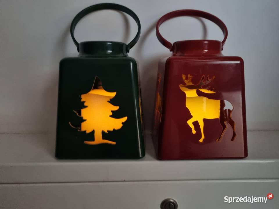 Lampion czerwona zielona 2 sztuki Led Lublin