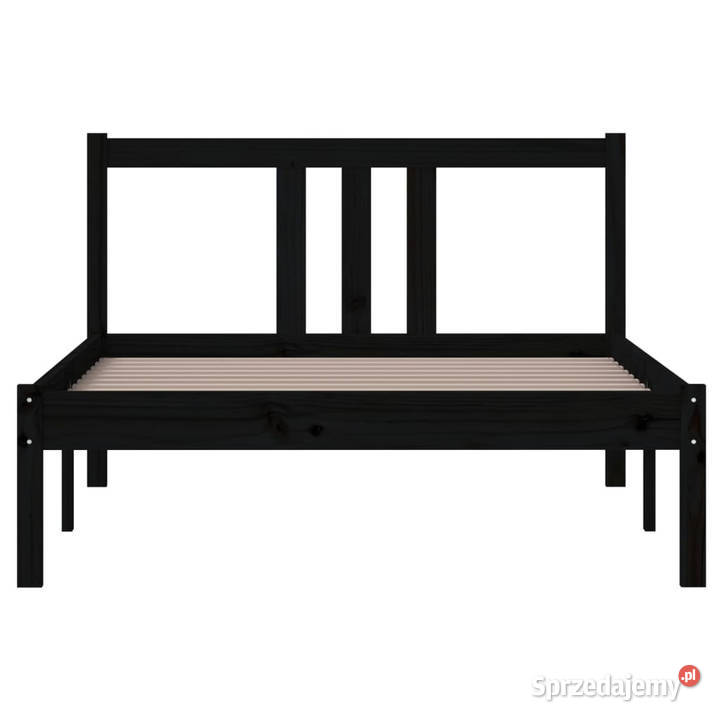 Rama łóżka czarna lite drewno 100 x 200 WM814878 69cm Warszawa
