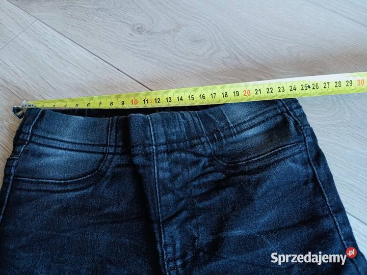 Spodnie jeansowe rurki dziewczęce czarne 116 Płock