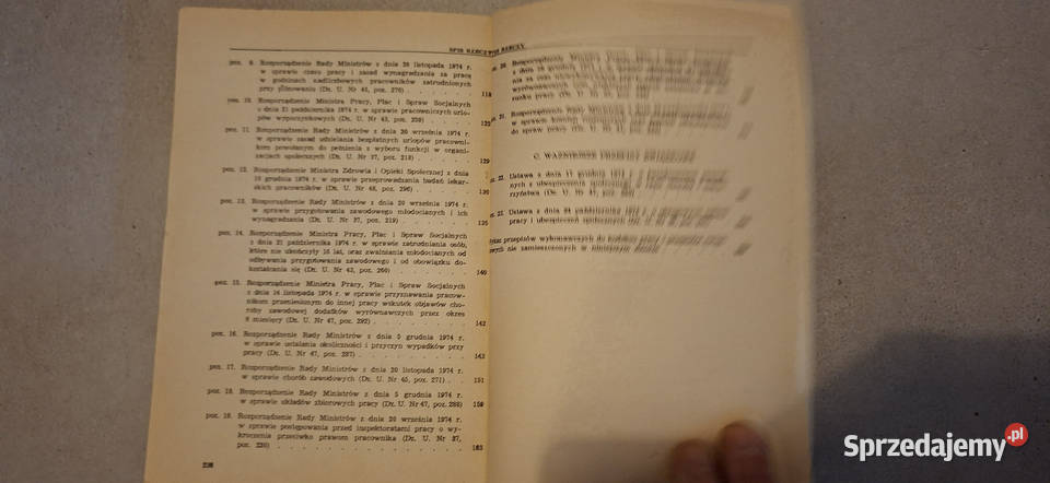 Kodeks pracy 1975 pierwsze wydanie niski nakład Łęczyca