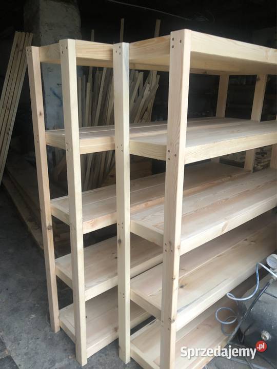 Regał półki drewniany wysoki 2mx1m garaż sprzedam