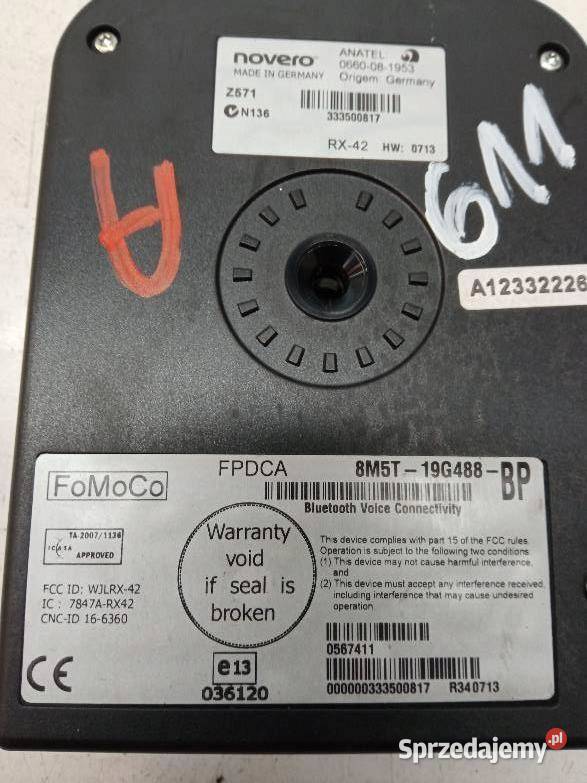 MODUŁ BLUETOOTH 8M5T19G488BP Ford Mondeo Mk4 Rok produkcji 2010