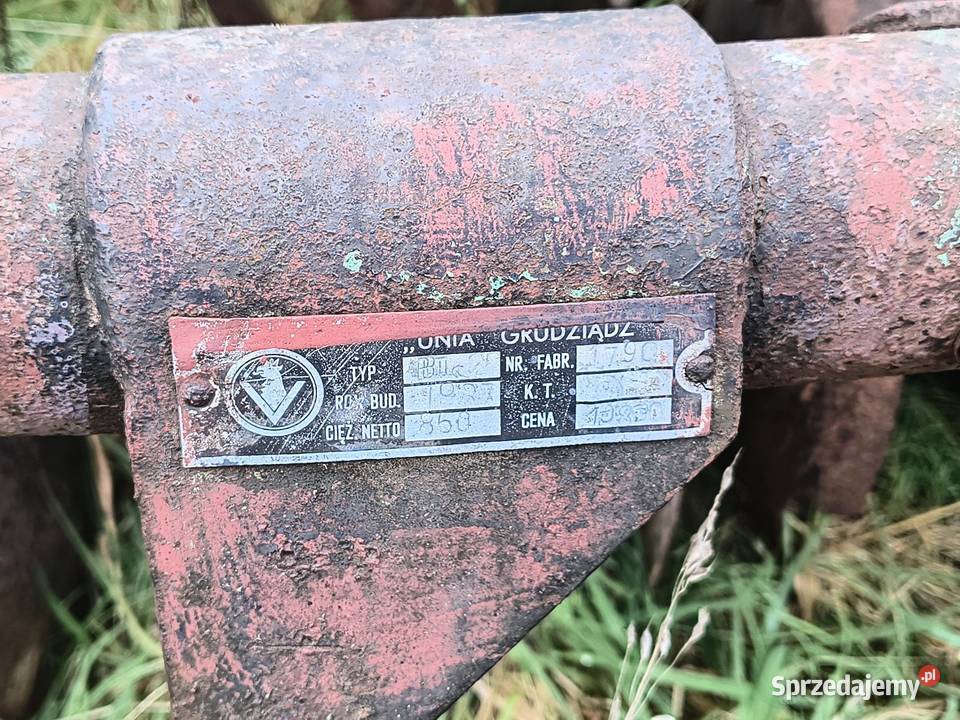 Brona talerzowa Unia Grudziądz zabytkowa pomorskie Karwno