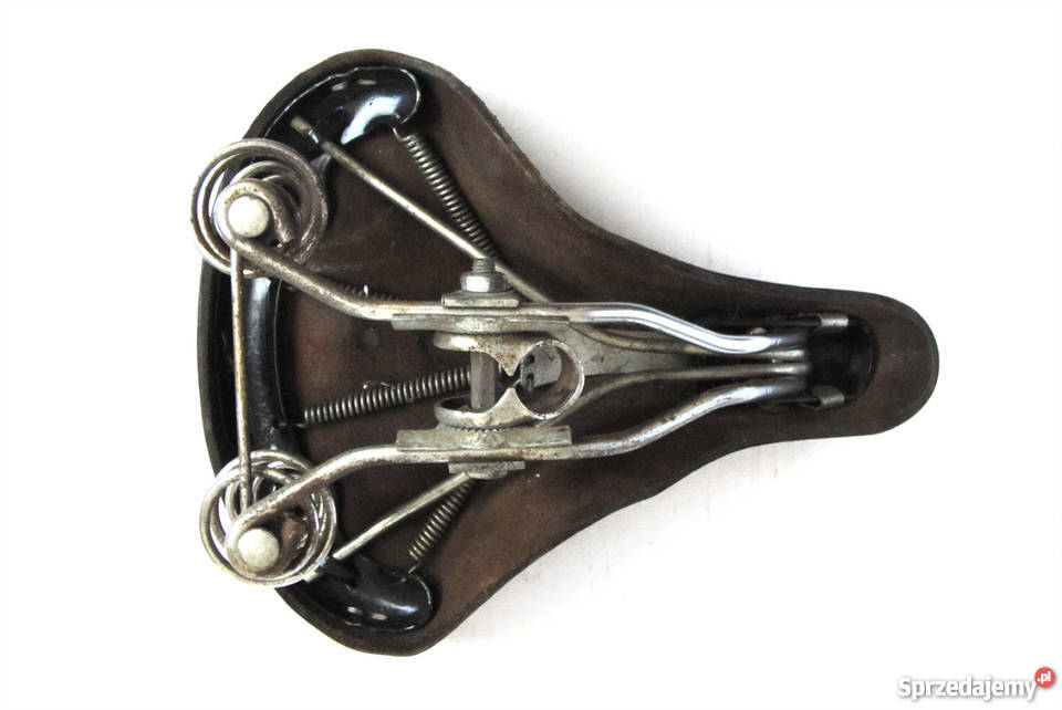 Stare skórzane siodełko rowerowe miejskie Wrocław