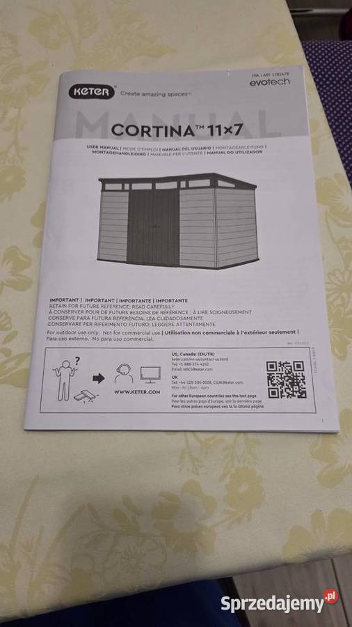 Domek na narzędzia do ogrodu Keter Cortina 20 Świnna sprzedam